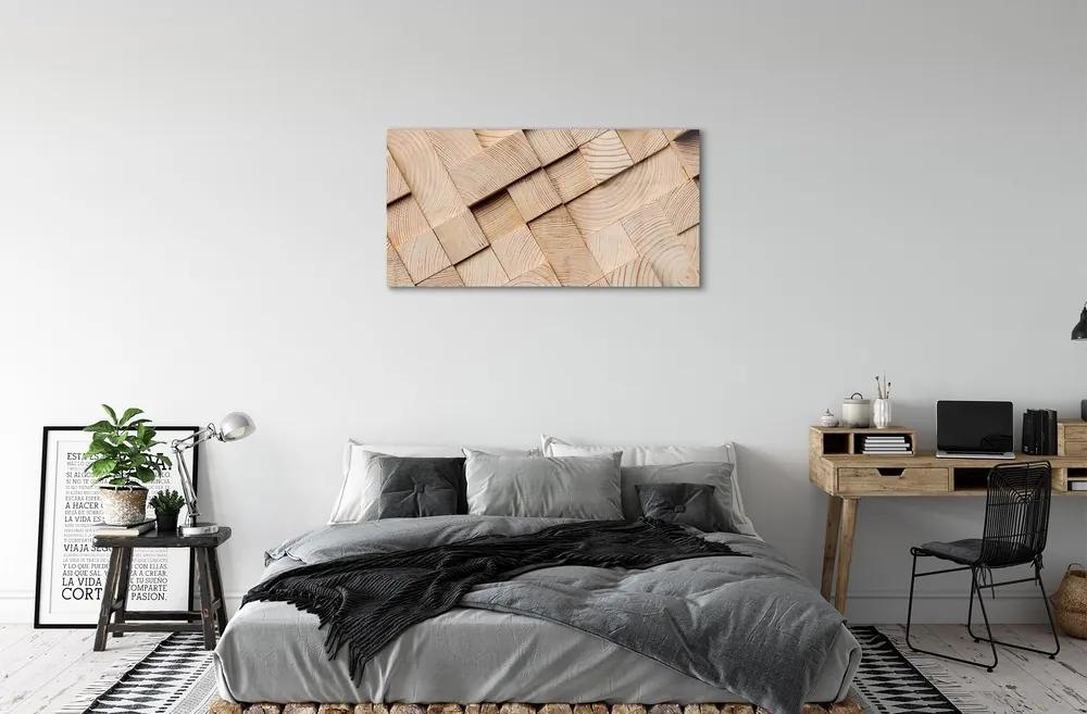 Obraz na skle zloženie zrna dreva 100x50 cm