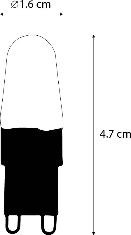 Sada 5 LED vláknových žiaroviek G9 1,8 W 170 lm 2300 K