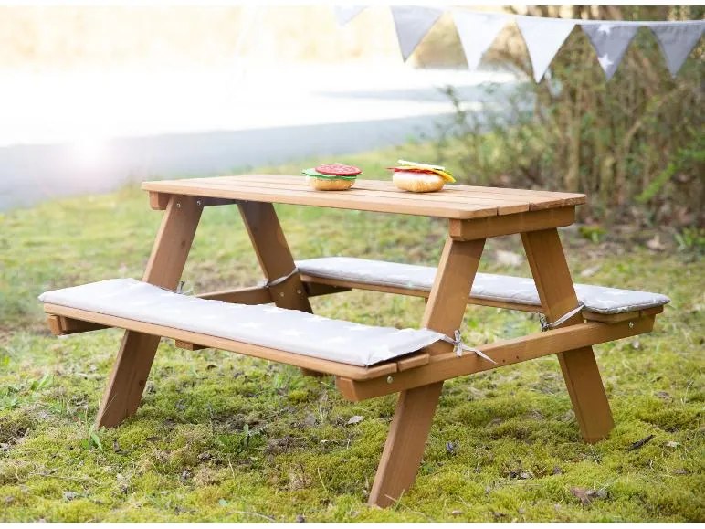 roba Vonkajšia detská sedacia súprava (bez vaničiek na hranie, farby teakového dreva) (100397128)