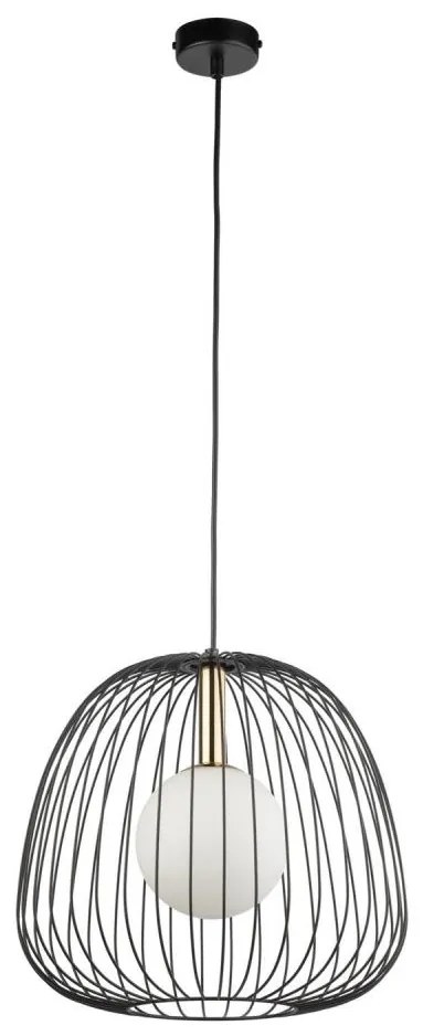 Luster na lanku BELL 1xG9/12W/230V pr. 33 cm čierna/zlatá