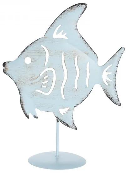 Ryba na podstavci – belasá 17x24 cm