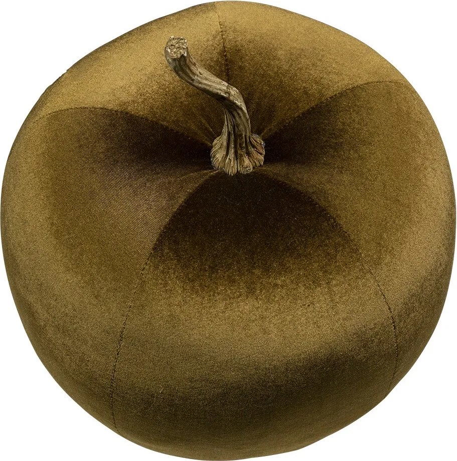 Taupe zamatové dekoratívne jablko Apple L - 31*31*36cm