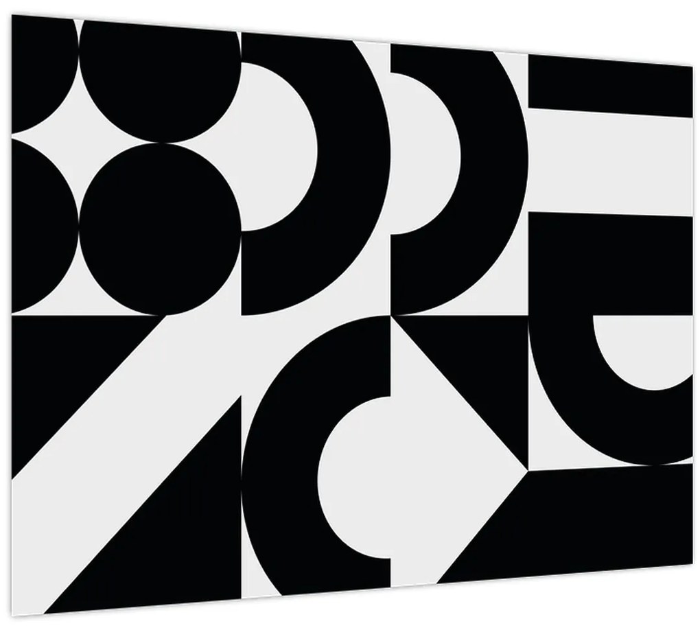 Sklenený obraz - Geometrická abstrakcia N⁰2 (70x50 cm)