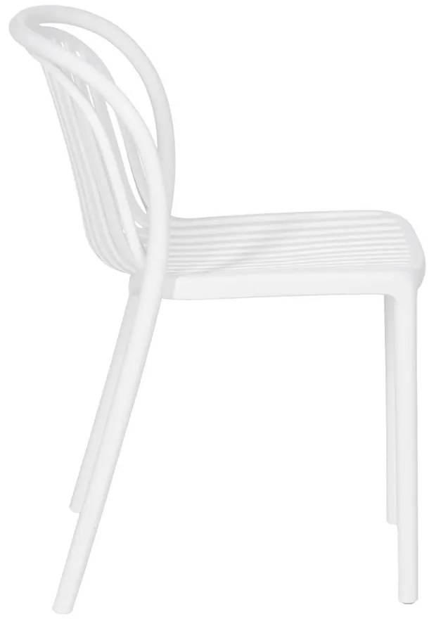 Biela plastová jedálenská stolička Alia – Ixia