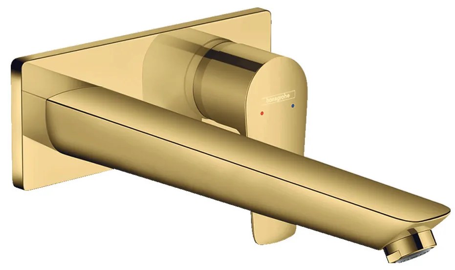 Hansgrohe Talis E, páková umývadlová batéria pod omietku, s výtokom 22,5 cm, zlatá lesklá, HAN-71734990
