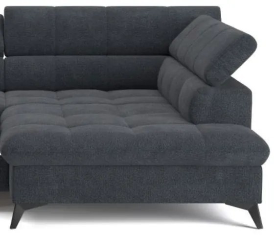 Rozkladacia rohová sedacia súprava do L MARANO pravá čierna