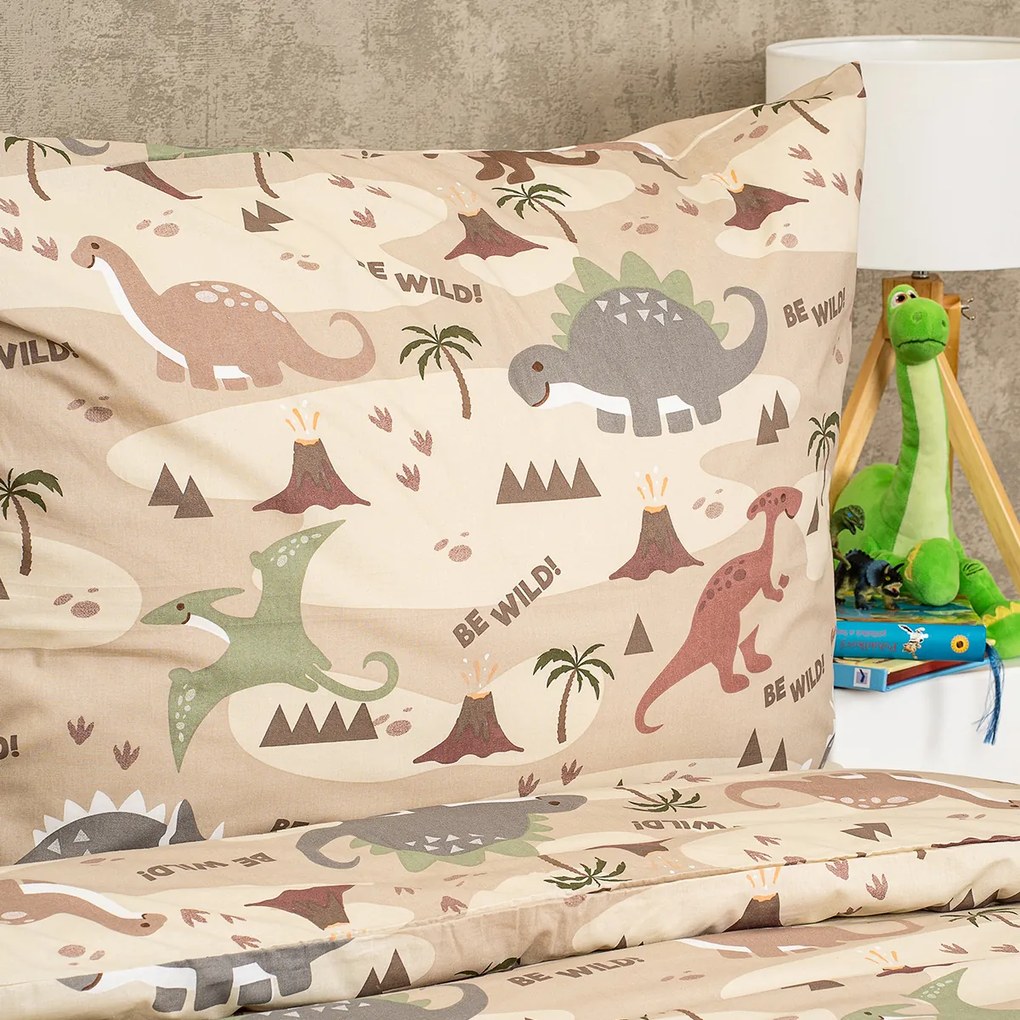 4Home Detské bavlnené obliečky Dino world, 140 x 200 cm, 70 x 90 cm, 140 x 200 cm, 70 x 90 cm