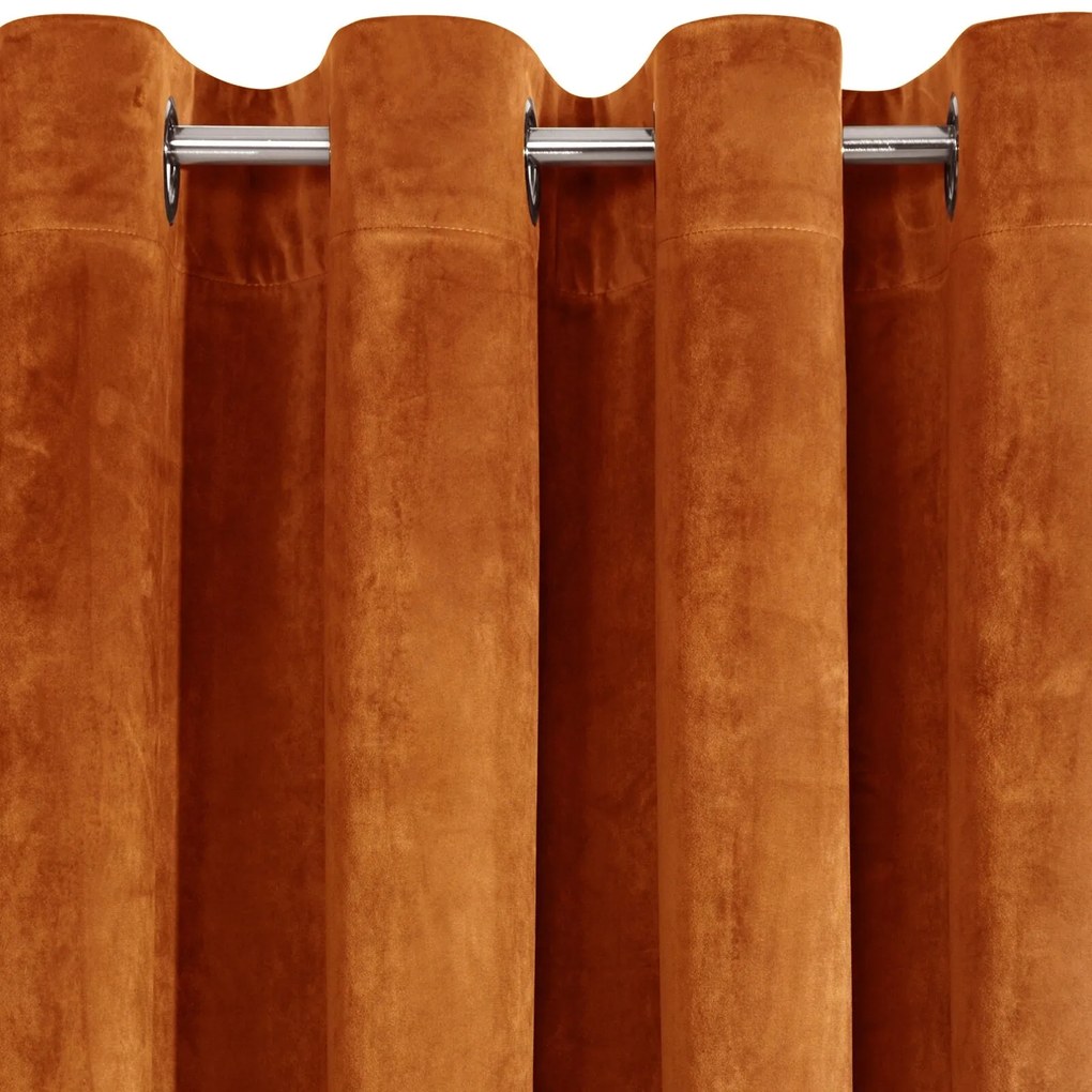 ZATEMŇOVACÍ ZÁVES NA KRÚŽKOCH RIA 140X250 CM ORANŽOVÁ