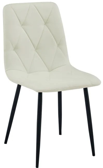 Set troch jedálenských stoličiek LIBRA béžové / čierne nohy (3 ks)