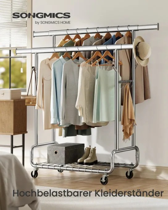 Vešiakový stojan na kolieskach HSR015E01