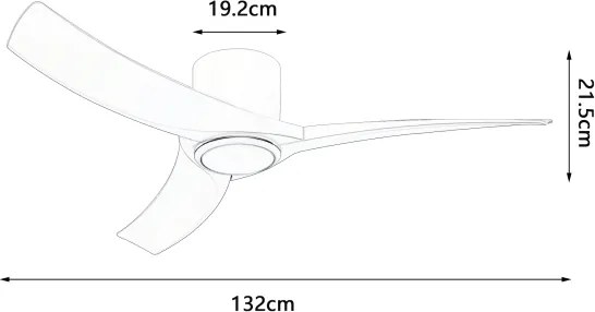 ZEVENTI - LED stropný ventilátor ORBITO LED/24W/230V Wi-Fi Tuya biely + diaľkové ovládanie
