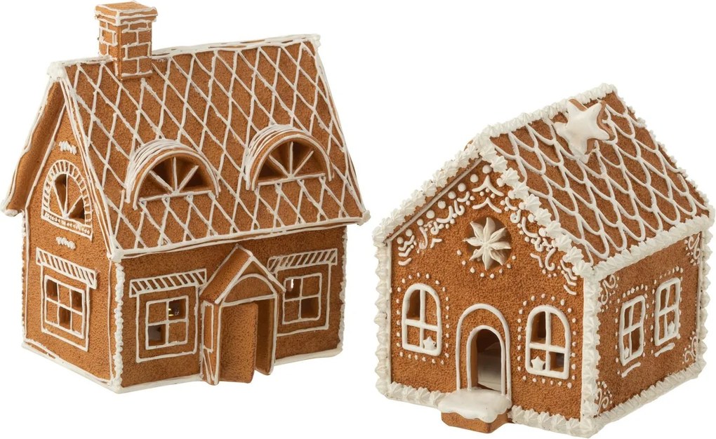 Vianočná perníková chalúpka s Led svetielkami Gingerbread House - 18*14*22cm 3*AA
