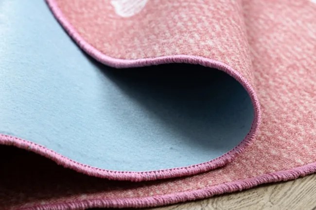 Koberec HEARTS kruh Jeans - ružový