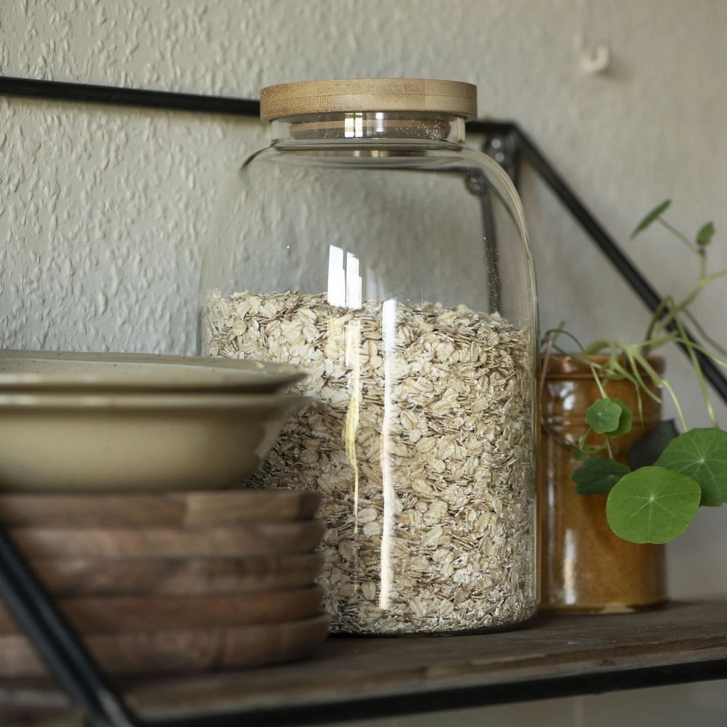 Ib Laursen Sklenená dóza s vekom Bamboo 3,1 l