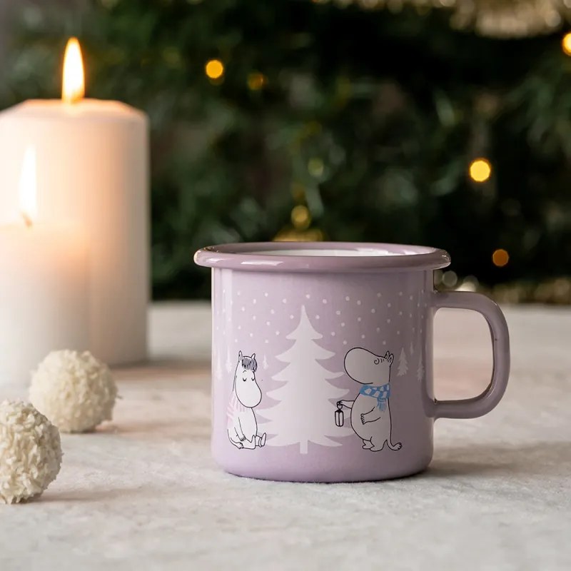 Hrnček Moomin Snowfall 0,25l, smalt / fialový