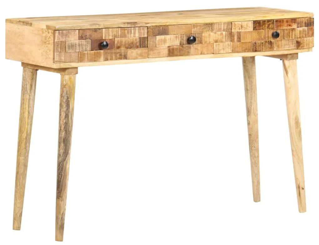 vidaXL Konzolový stolík 115x35x76 cm masívne mangovníkové drevo