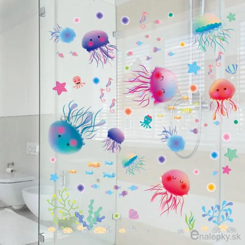 Detské samolepky na stenu - medúzy