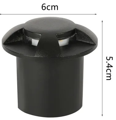 Brilagi - LED vonkajšie zapustené nájazdové svietidlo GROUNDRAY LED/1W/230V čierne IP67