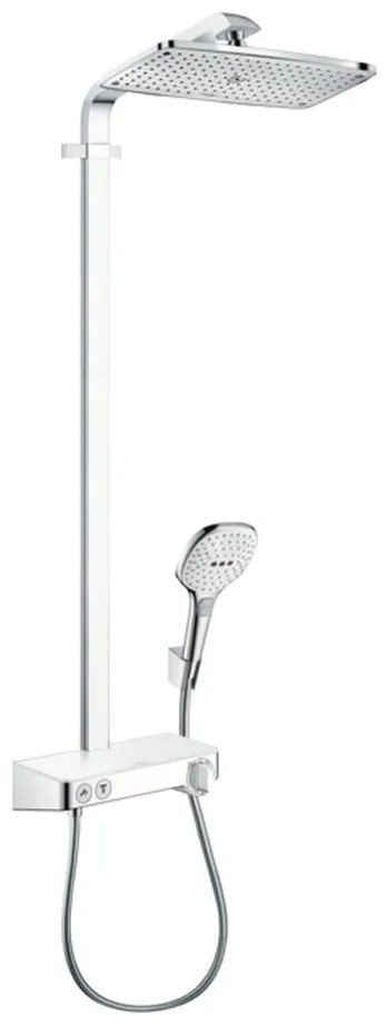 Hansgrohe Raindance E, Showerpipe 360 1jet s termostatom ShowerTablet Select 300, biela/chrómová, HAN-27288400