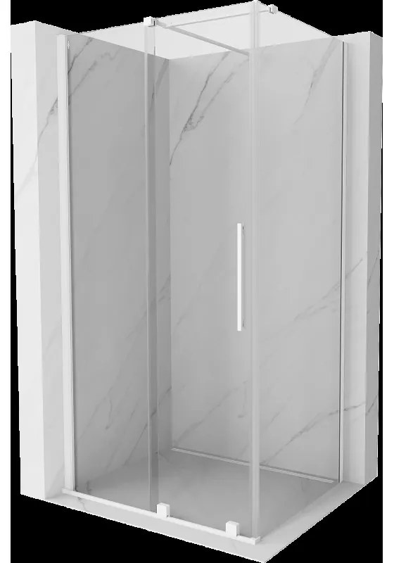 Mexen Velar sprchová kabína, posuvné dvere 130 x 85 cm, Priehľadné, biela - 871-130-085-01-20