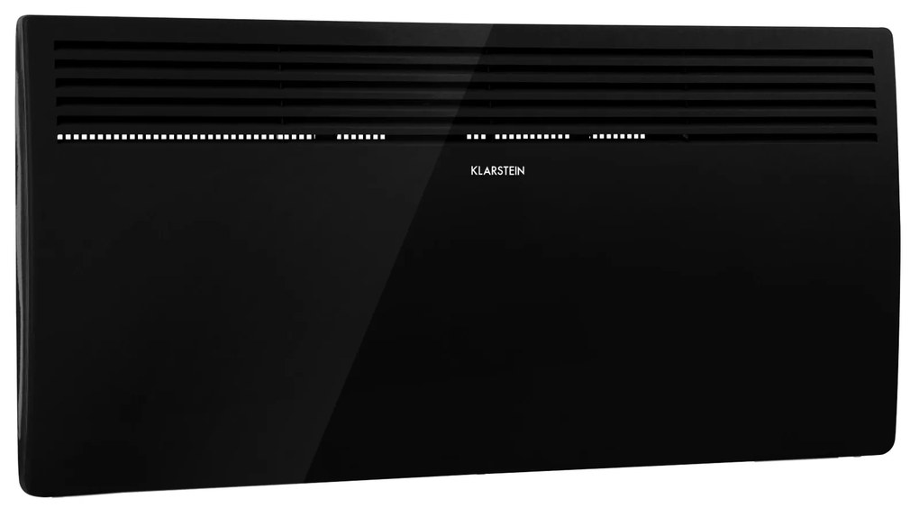 Klarstein Hot Spot Slimcurve, konvektor, ohrievač, 80 x 40 cm, 20 m², 2000 W, 5 - 40 °C, IP24, čierny