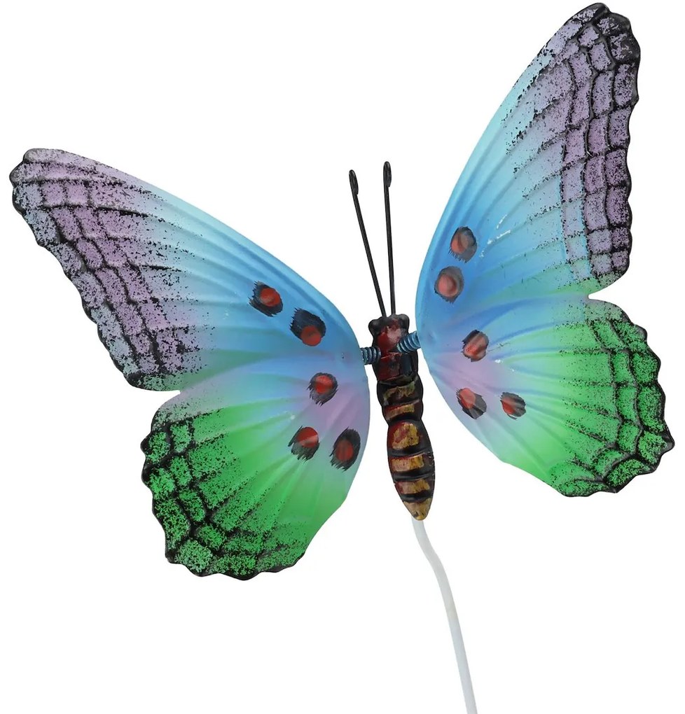 Zapichovacia záhradná dekorácia Butterfly, sada 3ks, 70 cm, kov, viacfarebná