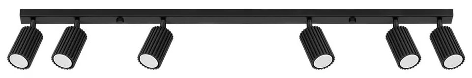 Čierne bodové svietidlo 6,5x117 cm Gleam – Sollux