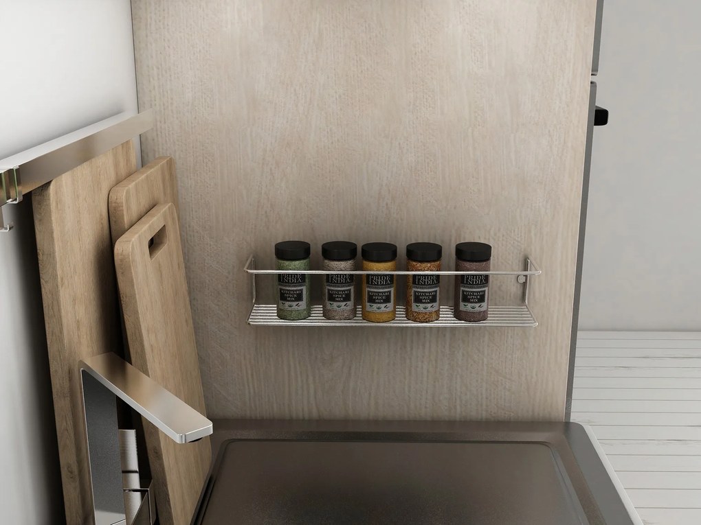 Nástenná polica BANYO chróm