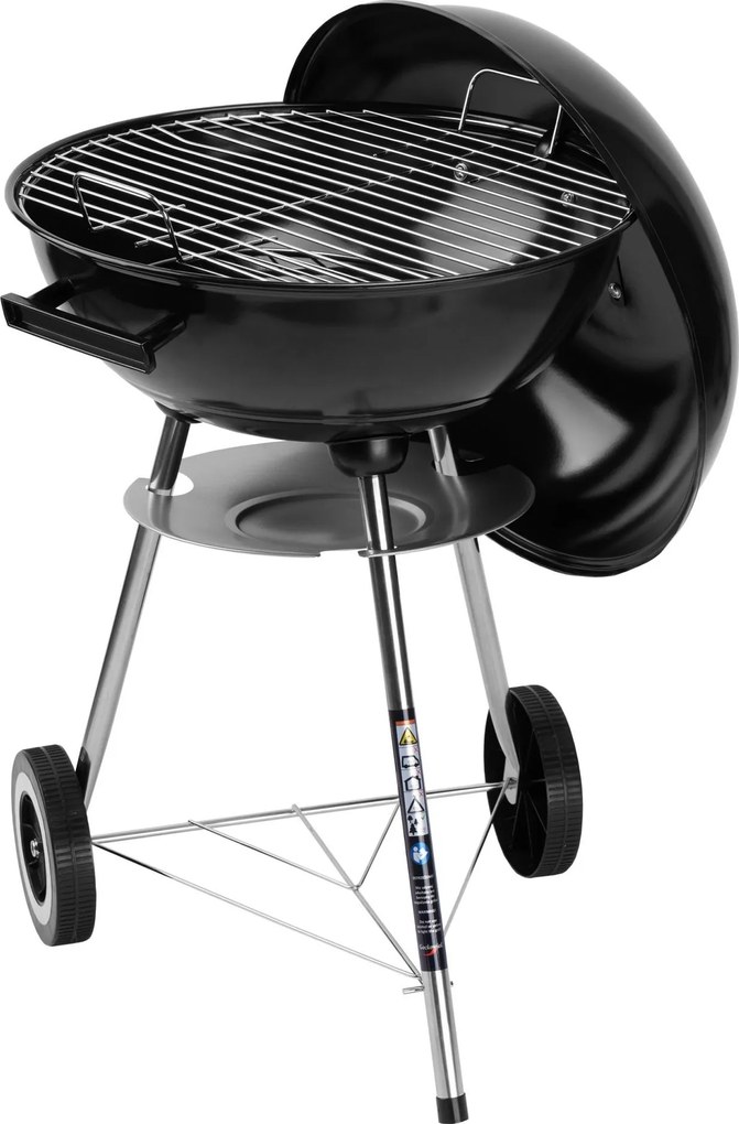 Okrúhly gril na drevené uhlie RUND 41 cm - čierny
