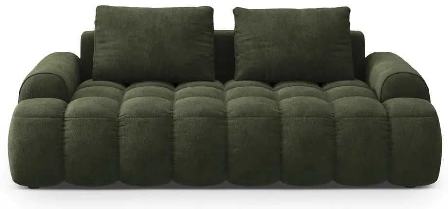 Zelená zamatová pohovka 200 cm Linz – Cosmopolitan Design