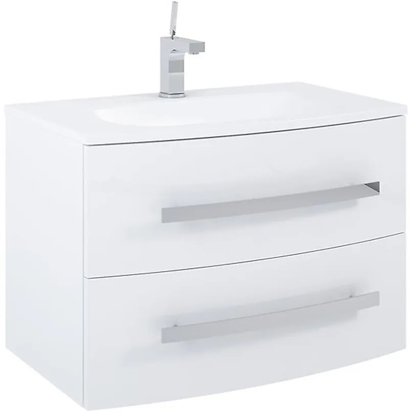 Kúpeľňová skrinka pod umývadlo Perla White 80 2S biela