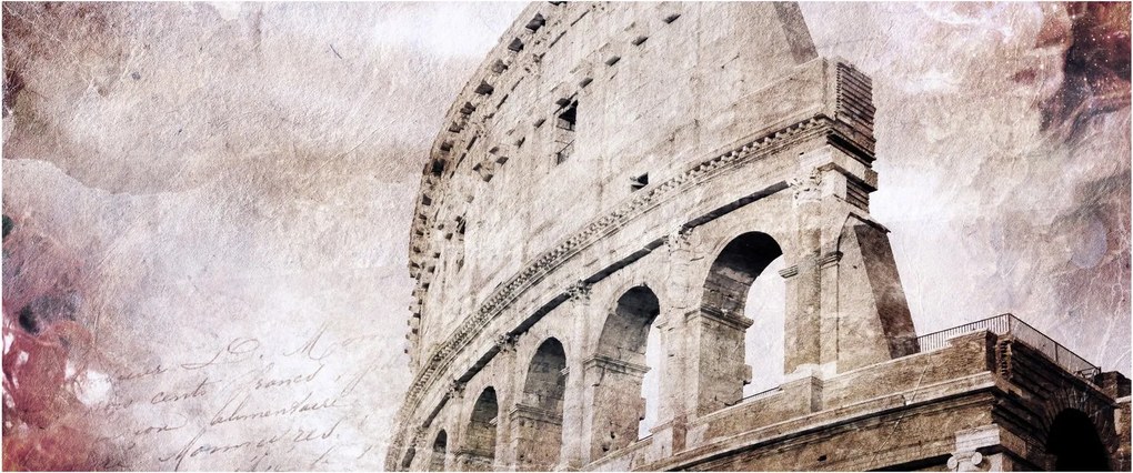 Obraz - Koloseum, Rím, Taliansko (120x50 cm)