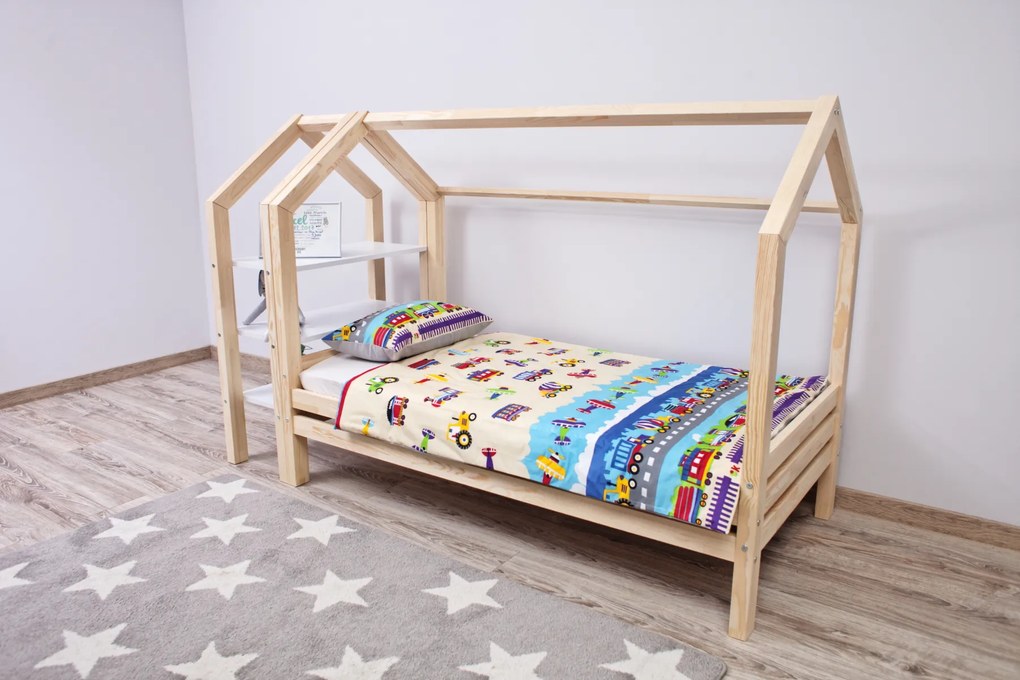 Detská posteľ Domček TRANO  TKS, Rozmer 140x70 cm, Maľovanie   nie, Farba maľovania  biela