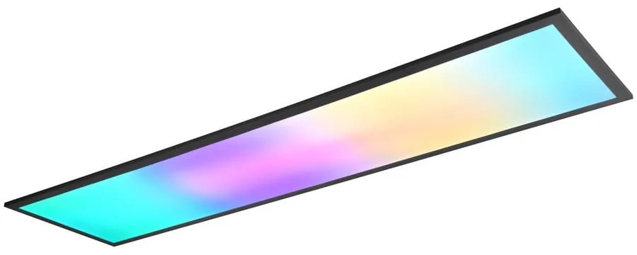 Čierne LED stropné svietidlo 29.5x119.5 cm Beta – Reality