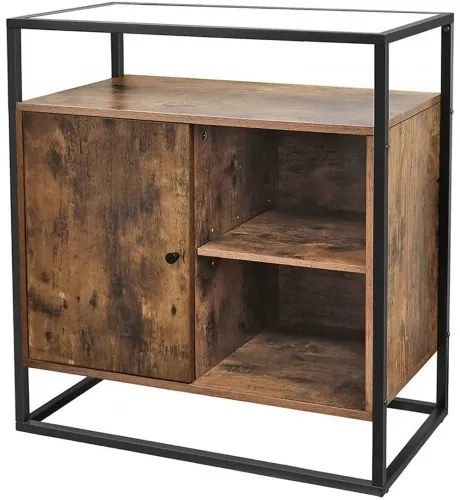 Skrinka so skleneným povrchom VASAGLE LSC12BX