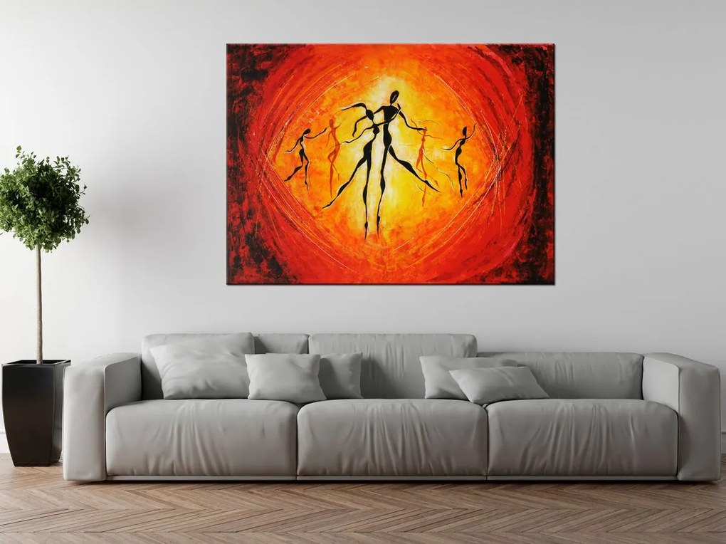Gario Ručne maľovaný obraz Nádherný tanec Rozmery: 120 x 80 cm
