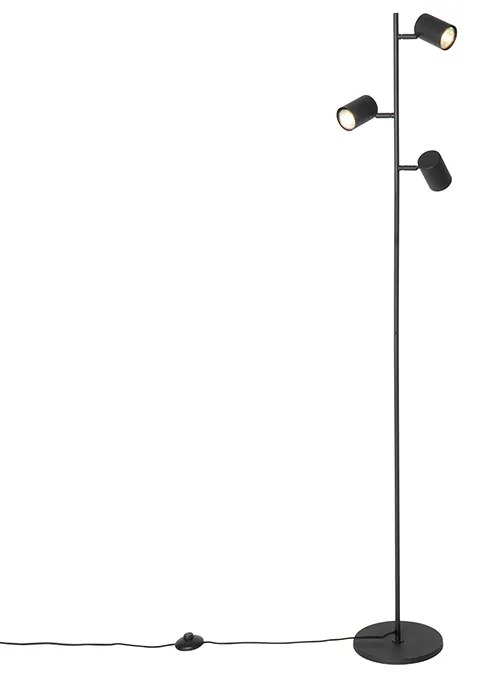 Inteligentná stojaca lampa čierna s 3 svetlami vrátane 3 Wifi GU10 50mm - Jeana
