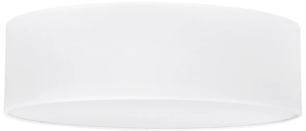 Stropné svietidlo Gaja, 1x biele textilné tienidlo, (biele plexisklo), (fi 50cm)