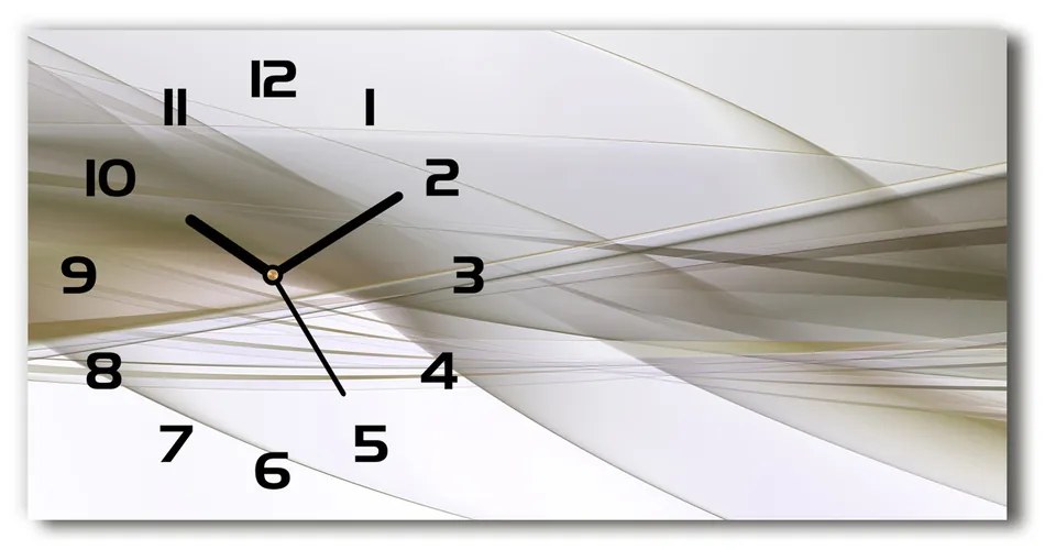 Vodorovné Moderné sklenené hodiny na stenu Abstrakcie pl_zsp_60x30_f_55145054