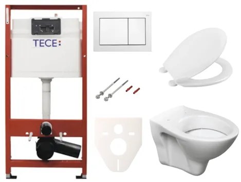 Cenovo zvýhodnený závesný WC set TECE do ľahkých stien / predstenová montáž + WC S-Line S-line Pro SIKOTSR0, 1 ks