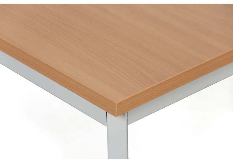 Jedálenský stôl TRIVIA, svetlo sivá konštrukcia, 1600 x 800 mm, buk
