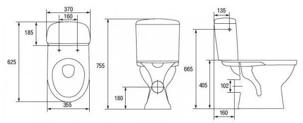 Cersanit MERIDA - WC kombi + pomaly padajúce sedátko, K03-018