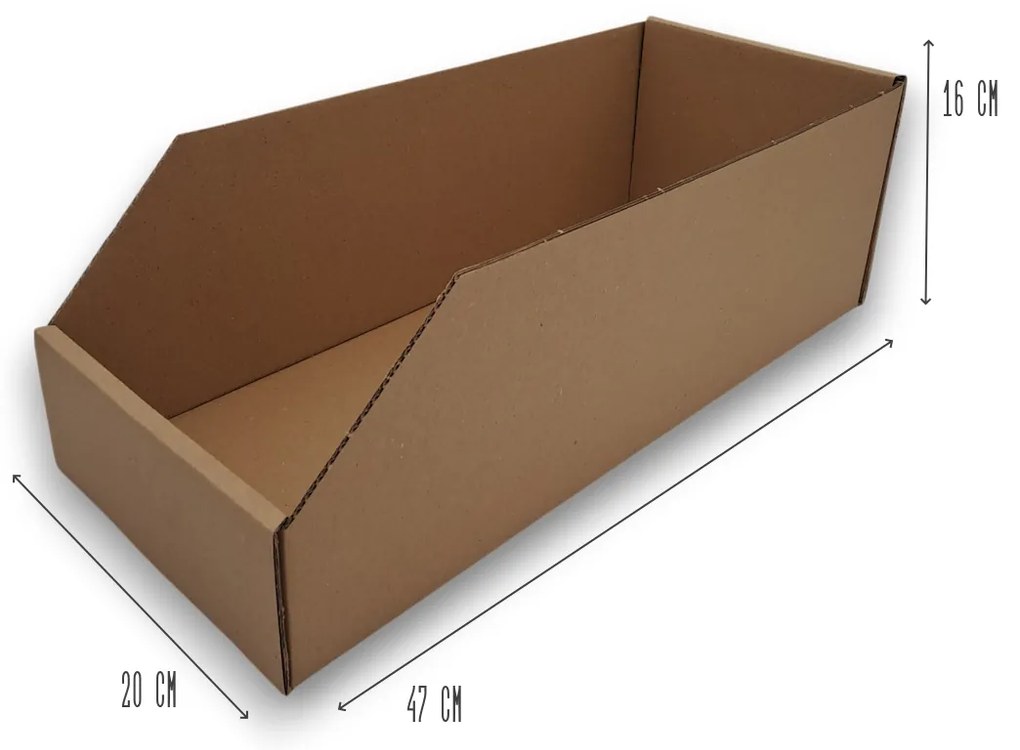 Úložné boxy na oblečenie, organizéry do skrine EKO KARTON 20x47 cm