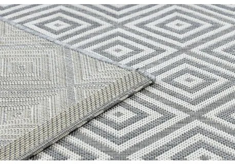 Koberec FLAT SISAL 48607637 Námestie diamant sivá / krémová Veľkosť: 200x290 cm