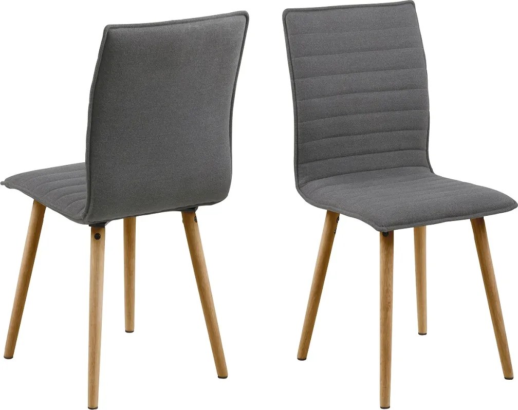 Dizajnová jedálenská stolička Alberic, svetlosivá