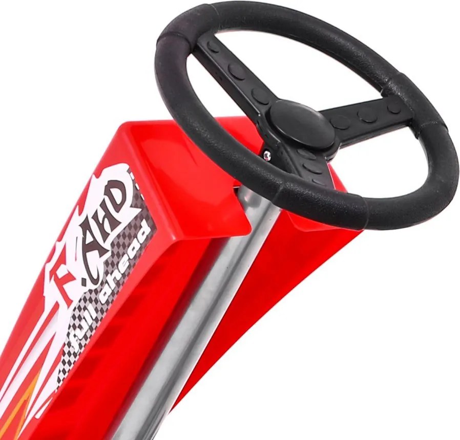 Ramiz Motokára Full Ahead AIR s pedálmi pre deti 3+ Červená + Nastavenie sedadla + Nafukovacie kolesá + Ručná brzda