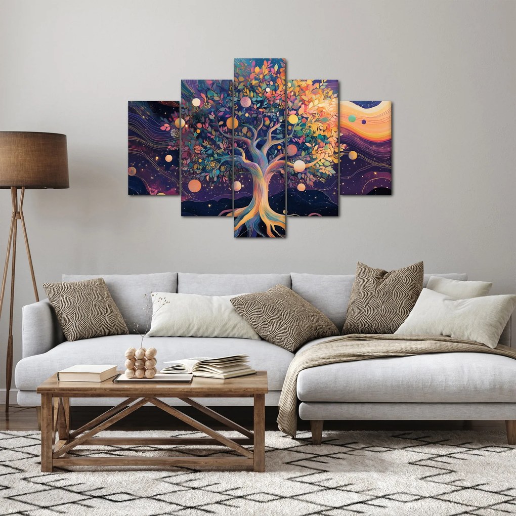 Obraz – Fialový strom plný energie (150x105 cm)