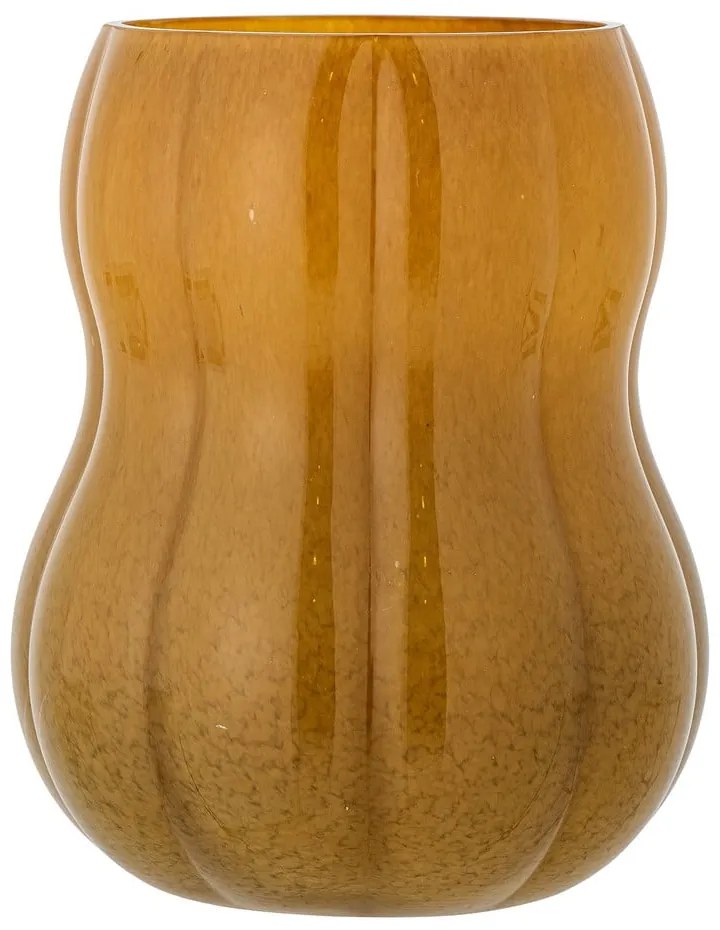 Hnedá sklenená ručne vyrobená váza (výška 20 cm) Pumpkin – Bloomingville