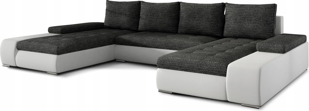 Rohová sedačka U Menarro (sivá biela) (p)