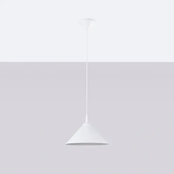 Sollux SL.1325 - Luster na lanku ZUMA 1xE27/15W/230V pr. 30 cm biela